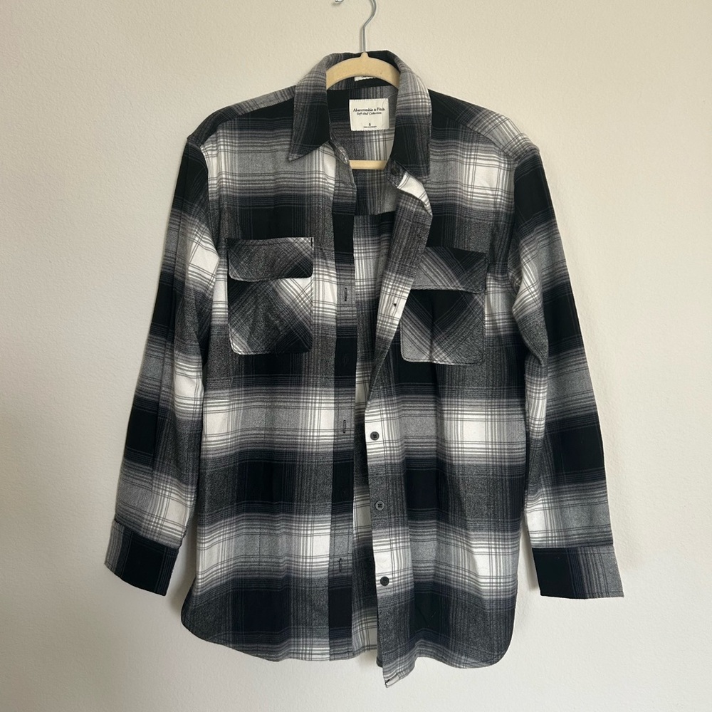Oversized Flannel Shirt Jacket